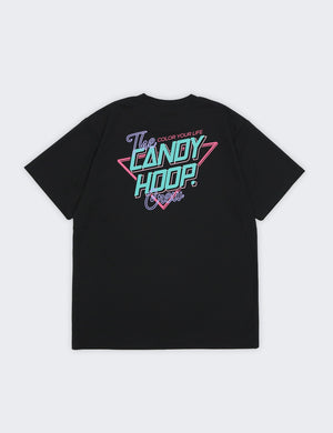 NEON SIGN LOGO DRY TEE 2 (BLACK×GREEN) - CandyHoop