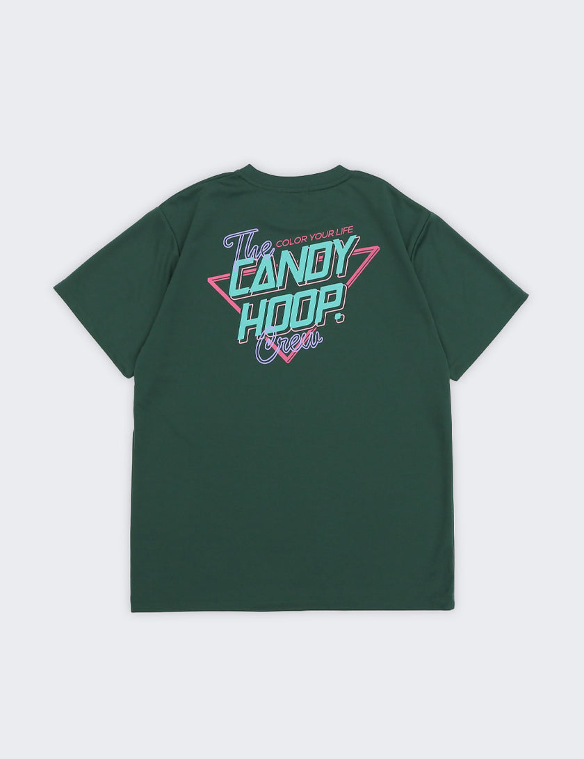 NEON SIGN LOGO DRY TEE 2 (GREEN×GREEN) - CandyHoop