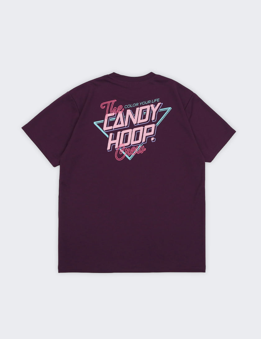 NEON SIGN LOGO DRY TEE 2 (PURPLE×PINK) - CandyHoop