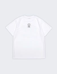 STACKED LOGO DRY TEE (WHITE×BLUE) - CandyHoop