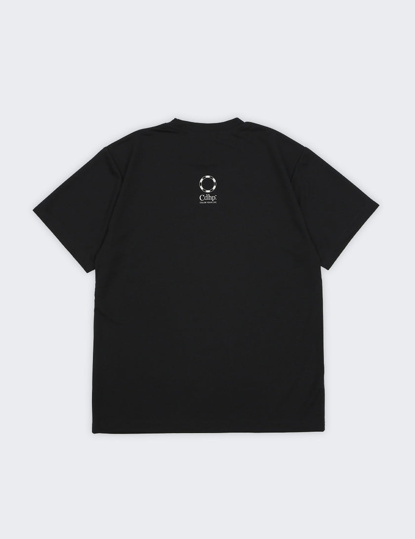 STACKED LOGO DRY TEE (BLACK×PINK) - CandyHoop