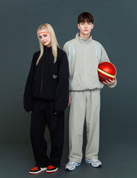 MESH PANEL NYLON JKT (GRAY)