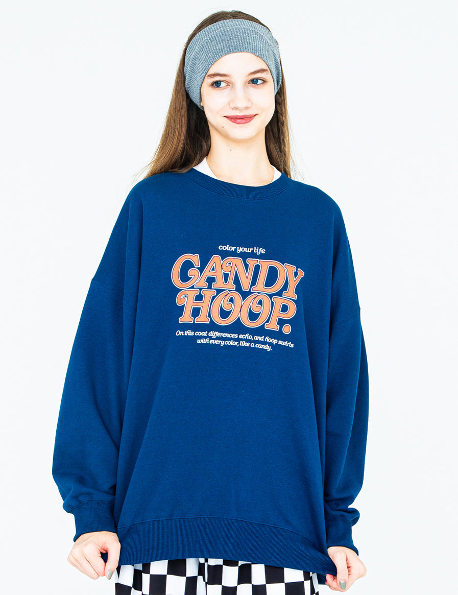 OLD ANTIQUE LOGO SWEAT (BLUE) - CandyHoop