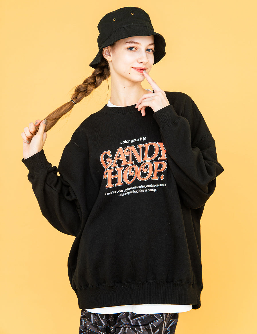 OLD ANTIQUE LOGO SWEAT (BLACK) - CandyHoop