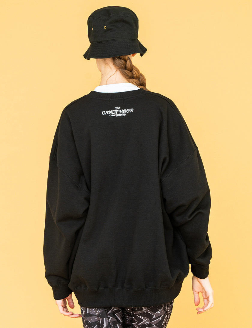 OLD ANTIQUE LOGO SWEAT (BLACK) - CandyHoop
