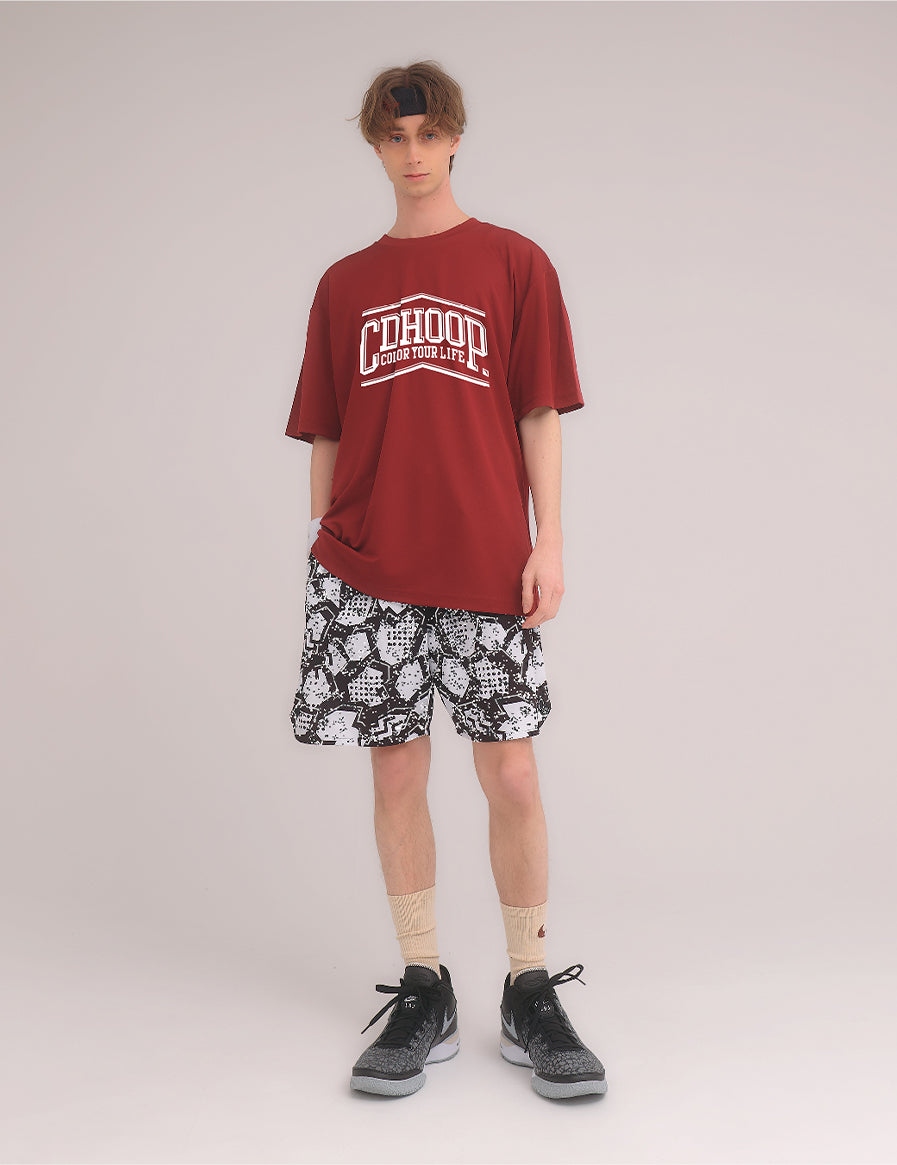 ARCH LOGO DRY TEE (BURGUNDY)