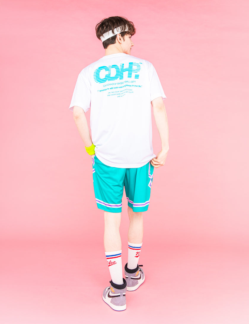 BRISK LOGO DRY TEE (WHITE×BLUE) - CandyHoop