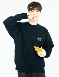 BASIC LOGO SWEAT (BLACK) - CandyHoop
