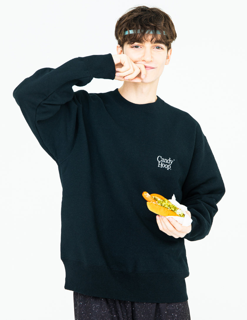 BASIC LOGO SWEAT (BLACK) - CandyHoop