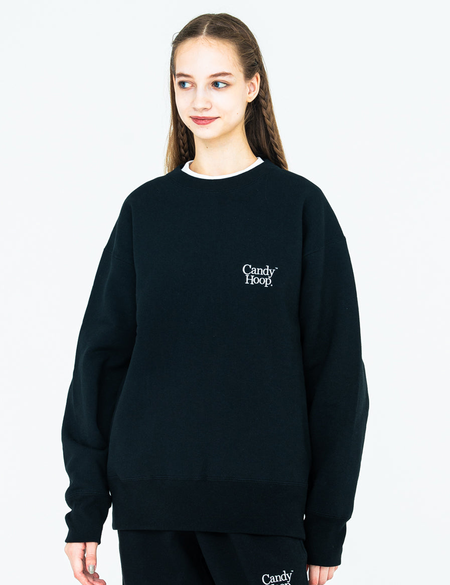 BASIC LOGO SWEAT (BLACK) - CandyHoop