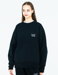 BASIC LOGO SWEAT (BLACK) - CandyHoop