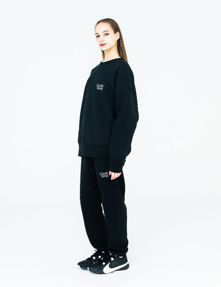 BASIC LOGO SWEAT (BLACK) - CandyHoop