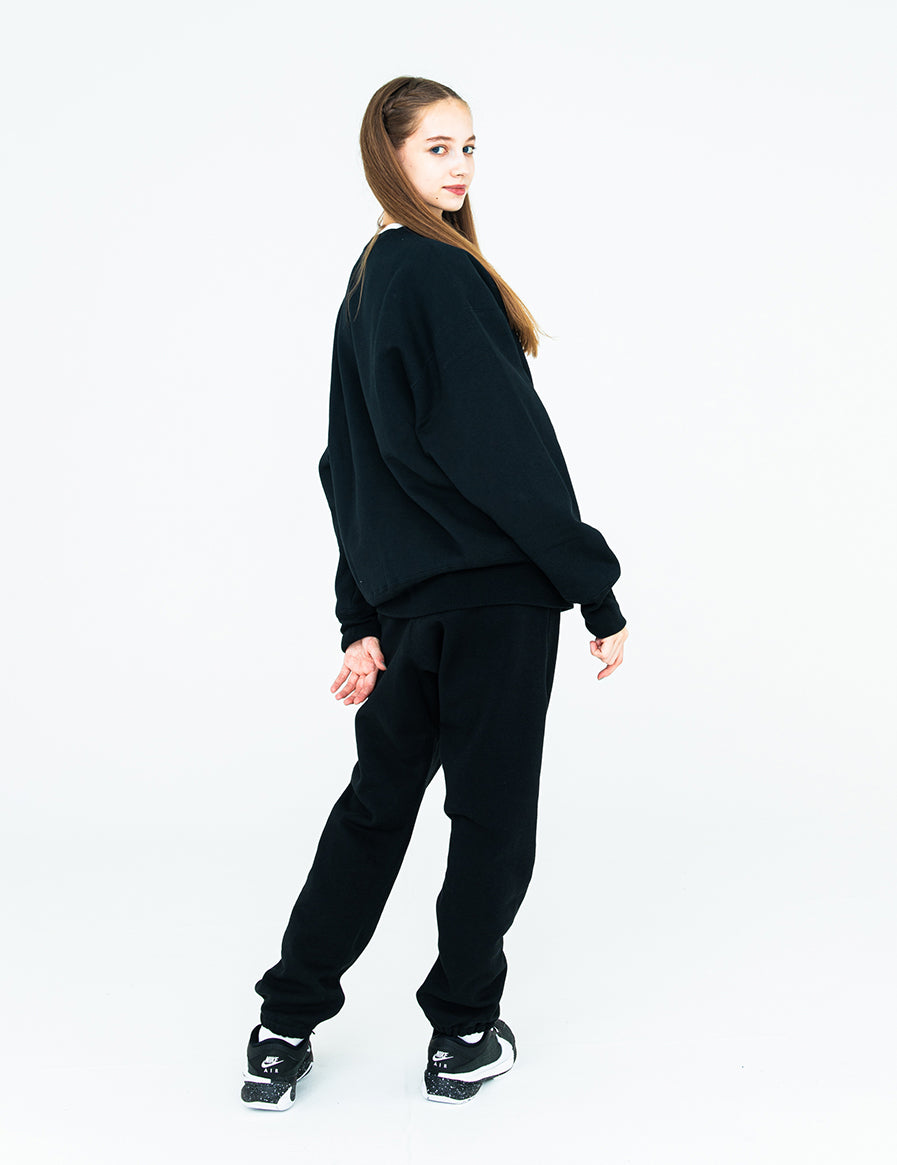 BASIC LOGO SWEAT PANTS (BLACK)