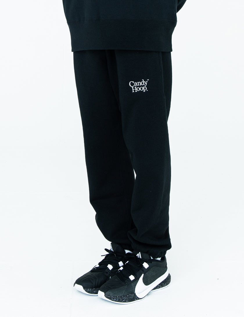 BASIC LOGO SWEAT PANTS (BLACK) - CandyHoop
