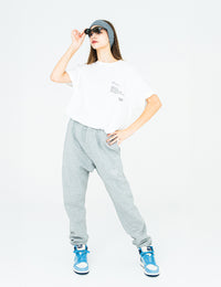 BASIC LOGO SWEAT PANTS (GRAY) - CandyHoop