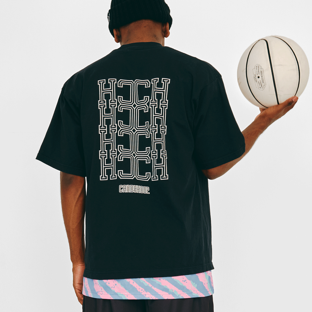 MONOGRAM COTTON TEE (BLACK)