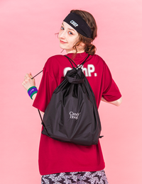 BASIC LOGO KNAP SACK (BLACK) - CandyHoop