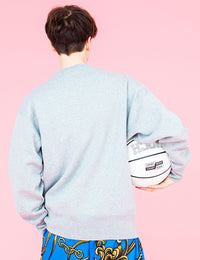 EMBROIDERY LOGO SWEAT (GRAY) - CandyHoop