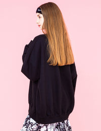 EMBROIDERY LOGO SWEAT (BLACK) - CandyHoop