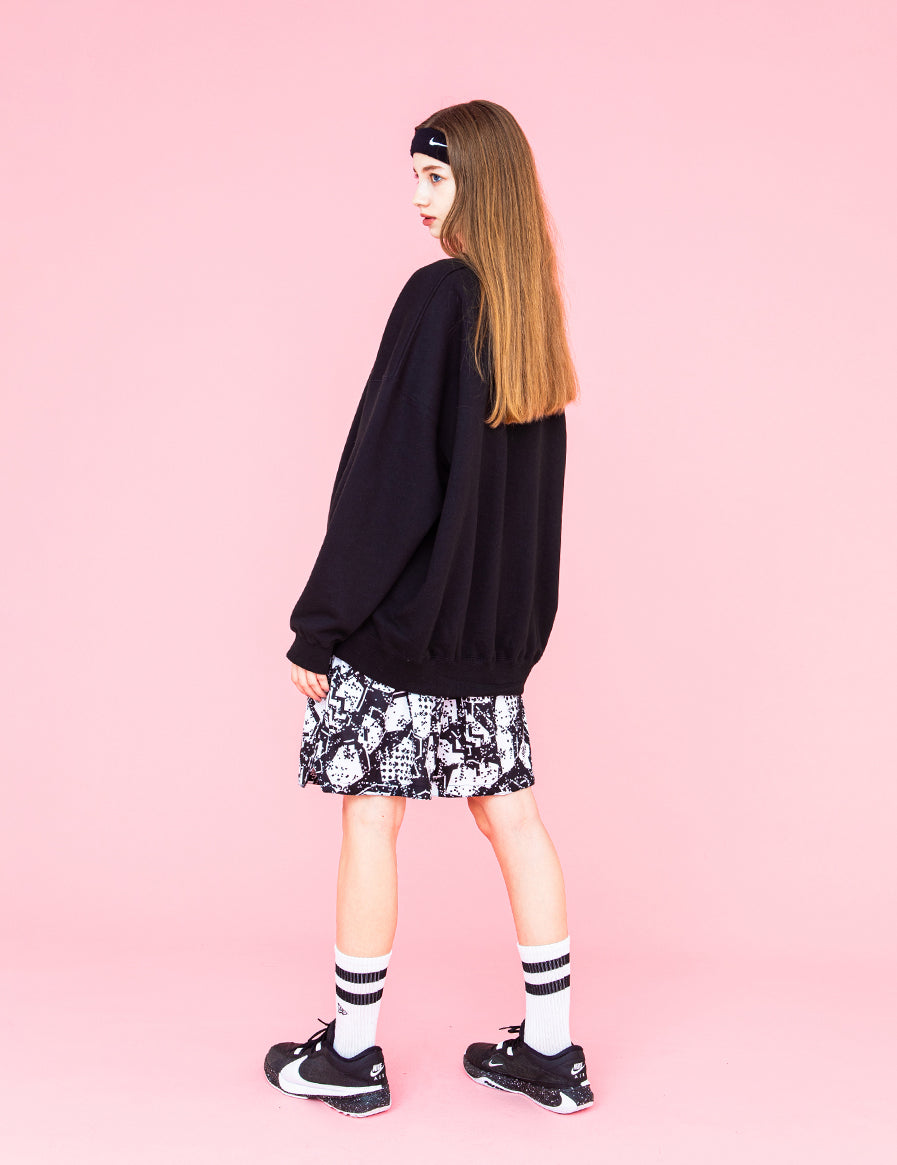 EMBROIDERY LOGO SWEAT (BLACK)