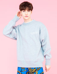 EMBROIDERY LOGO SWEAT (GRAY) - CandyHoop