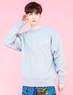 EMBROIDERY LOGO SWEAT (GRAY) - CandyHoop