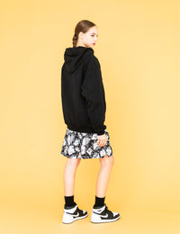 EMBROIDERY LOGO ZIP HOODIE (BLACK) - CandyHoop