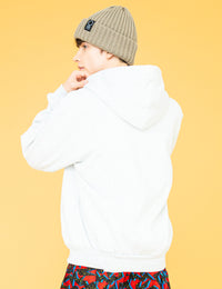 EMBROIDERY LOGO ZIP HOODIE (GRAY) - CandyHoop