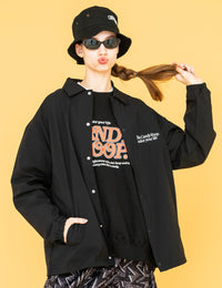 EMBROIDERY LOGO COACH JKT (BLACK) - CandyHoop