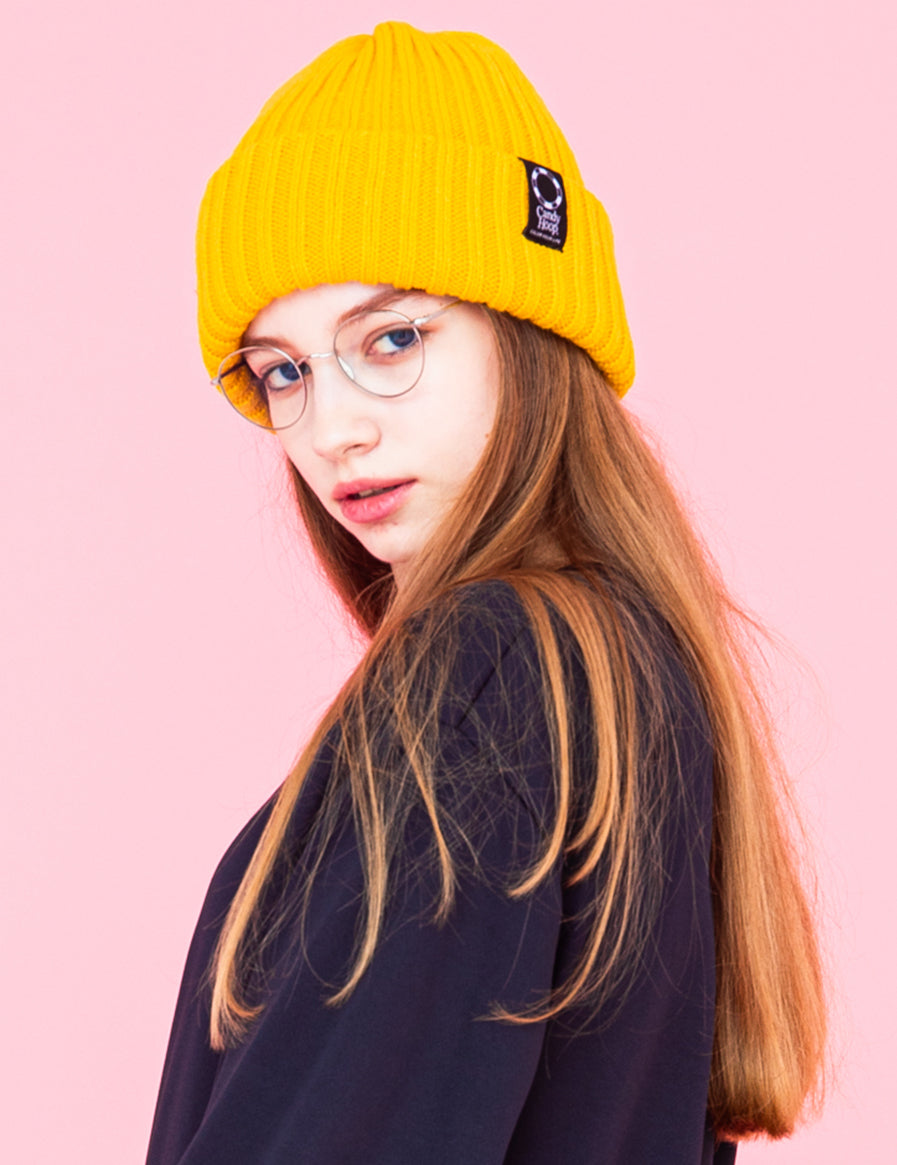 CANDY HOOP × CA4LA KNIT CAP (YELLOW) - CandyHoop