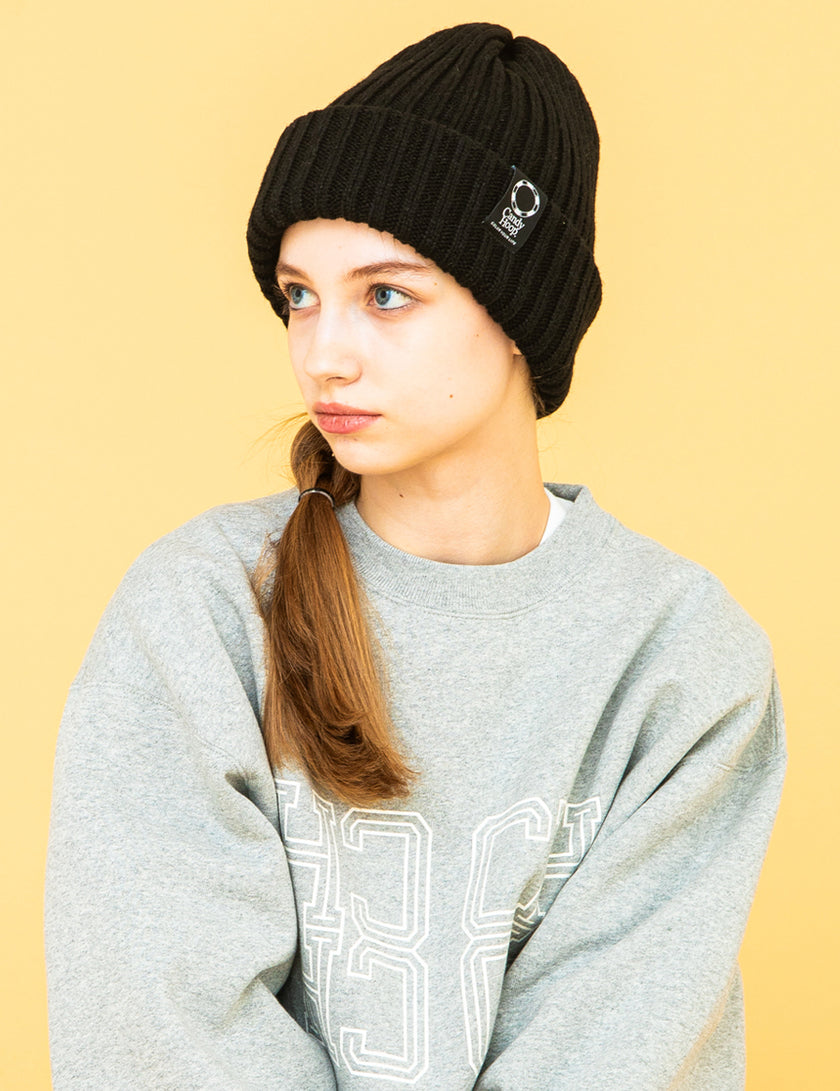 CANDY HOOP × CA4LA KNIT CAP (BLACK) - CandyHoop