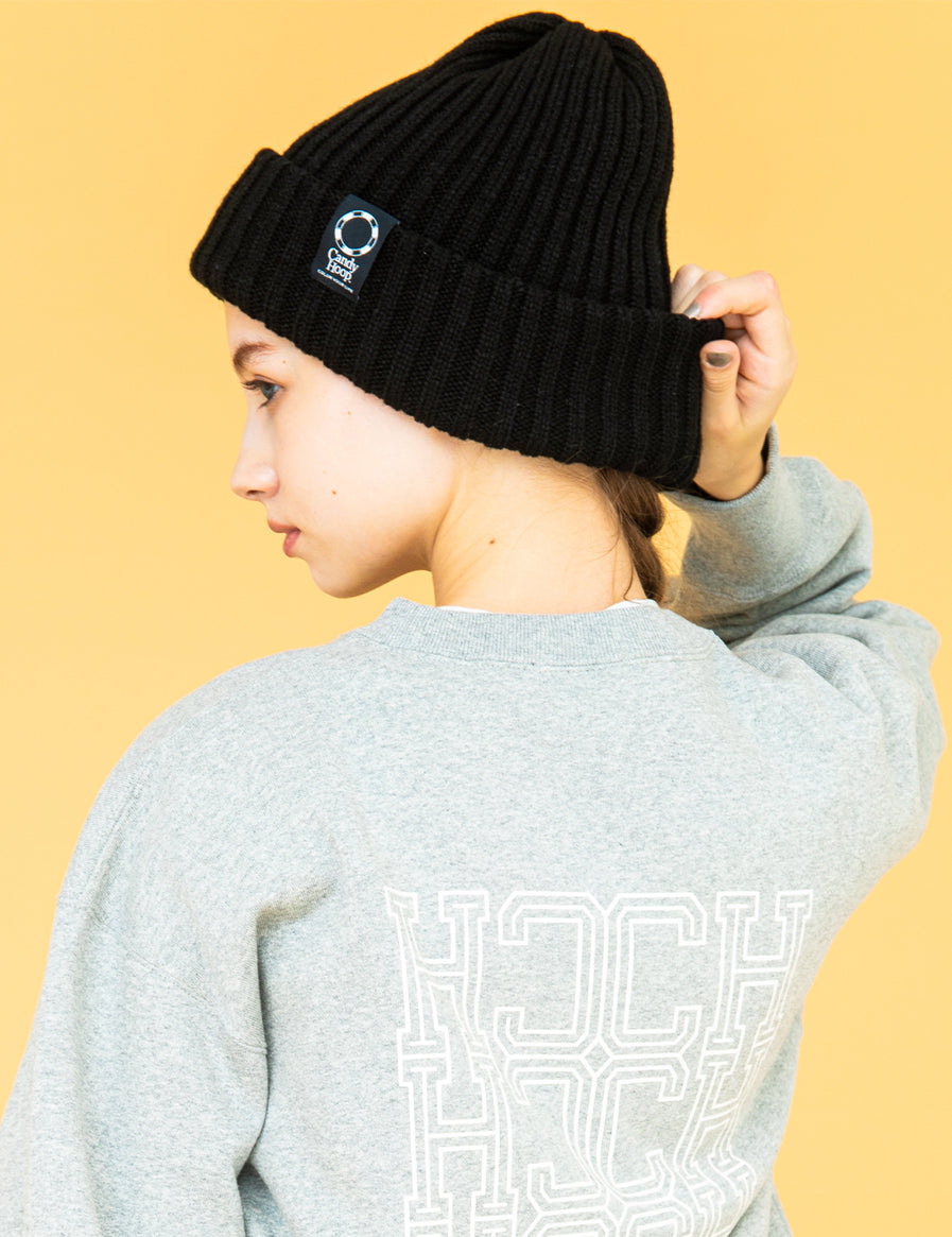 CANDY HOOP × CA4LA KNIT CAP (BLACK) - CandyHoop