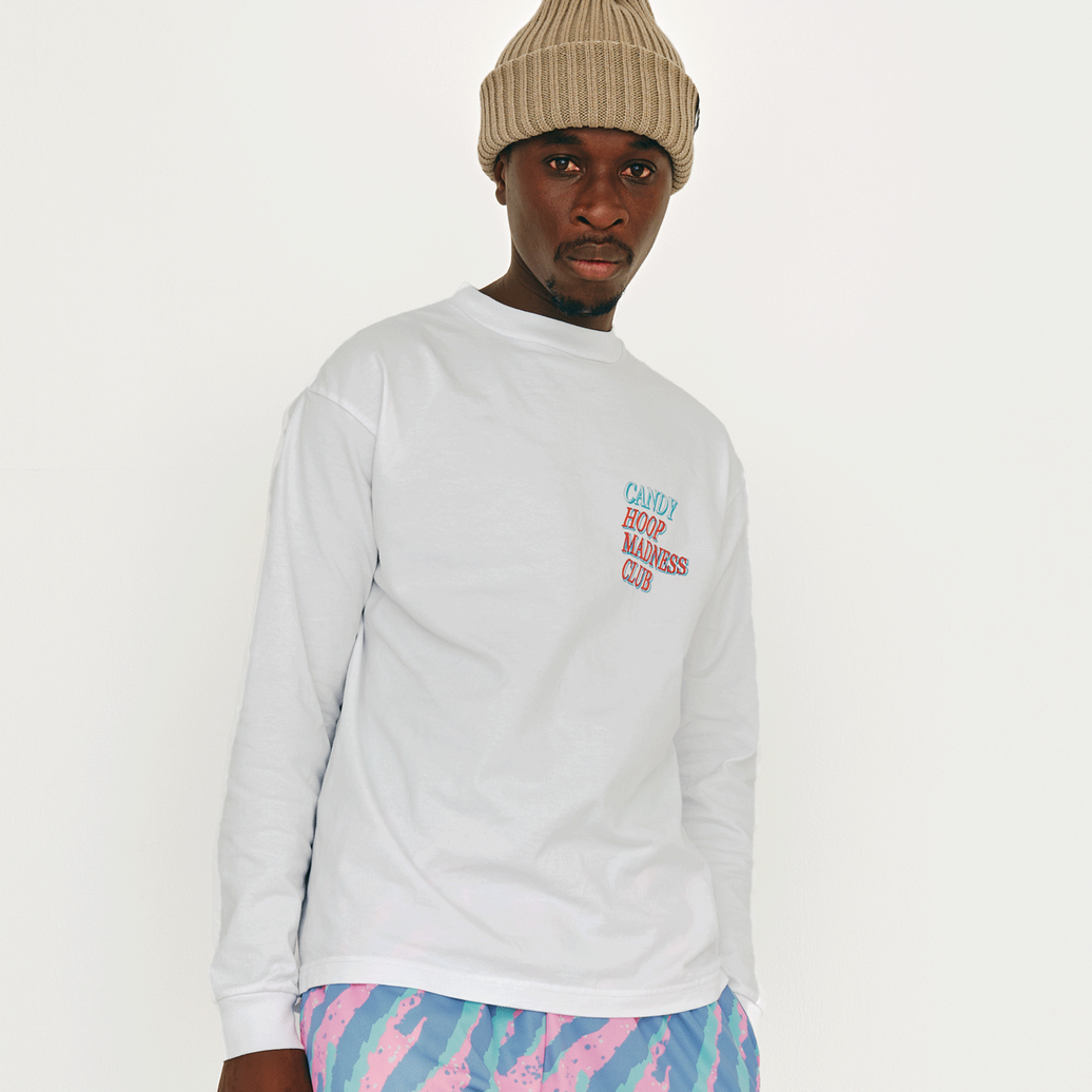 MADNESS LONG SLEEVE TEE (WHITE)