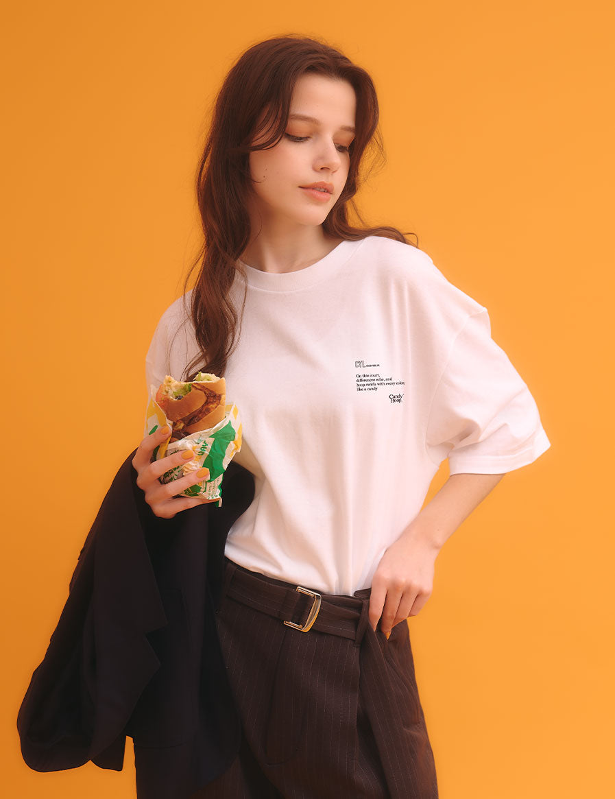 MESSAGE COTTON TEE (WHITE)