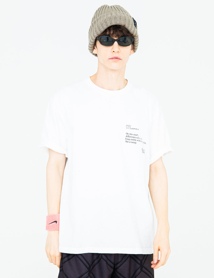MESSAGE COTTON TEE (WHITE) - CandyHoop
