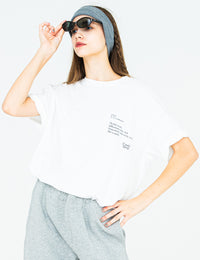 MESSAGE COTTON TEE (WHITE) - CandyHoop