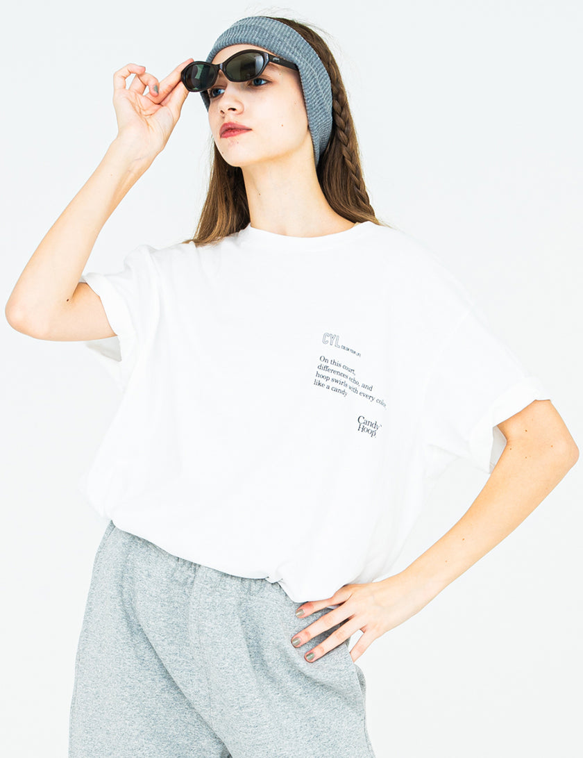 MESSAGE COTTON TEE (WHITE) - CandyHoop