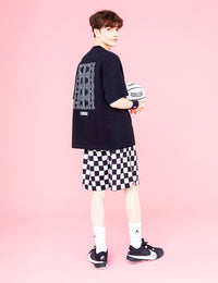 MONOGRAM COTTON TEE (BLACK) - CandyHoop