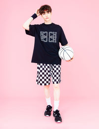 MONOGRAM COTTON TEE (BLACK) - CandyHoop