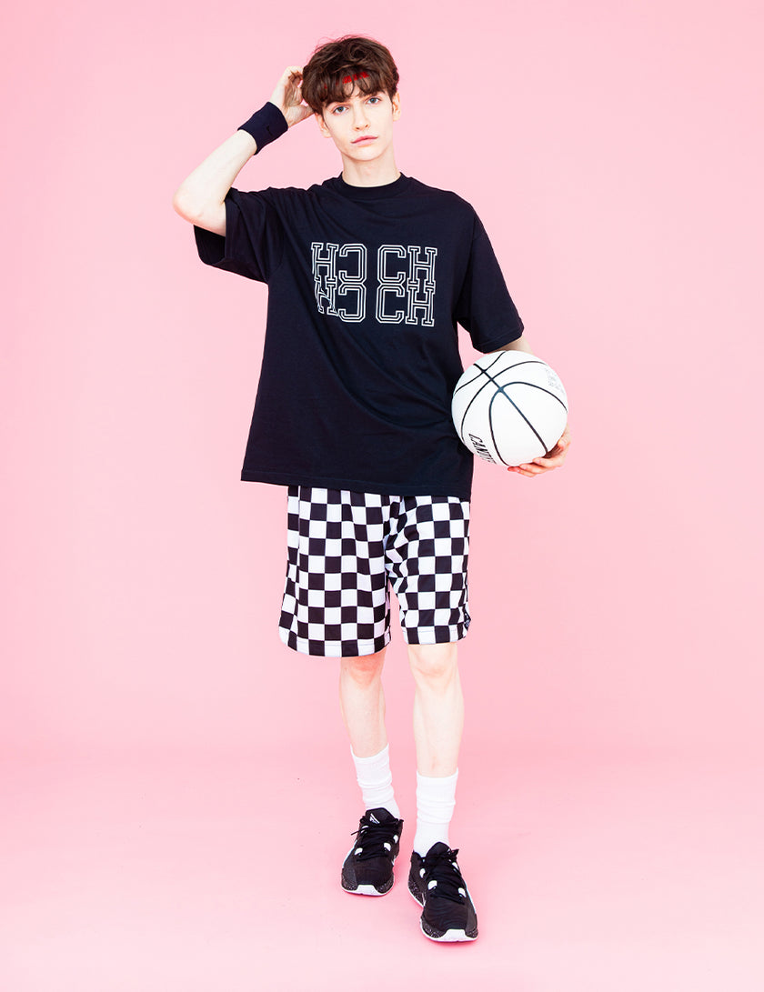 MONOGRAM COTTON TEE (BLACK) - CandyHoop