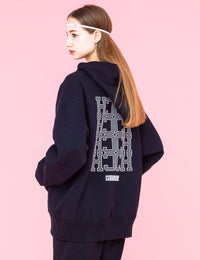 MONOGRAM HOODIE (BLACK) - CandyHoop