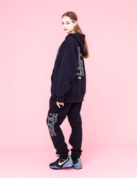 MONOGRAM SWEAT PANTS (BLACK) - CandyHoop