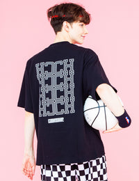 MONOGRAM COTTON TEE (BLACK) - CandyHoop