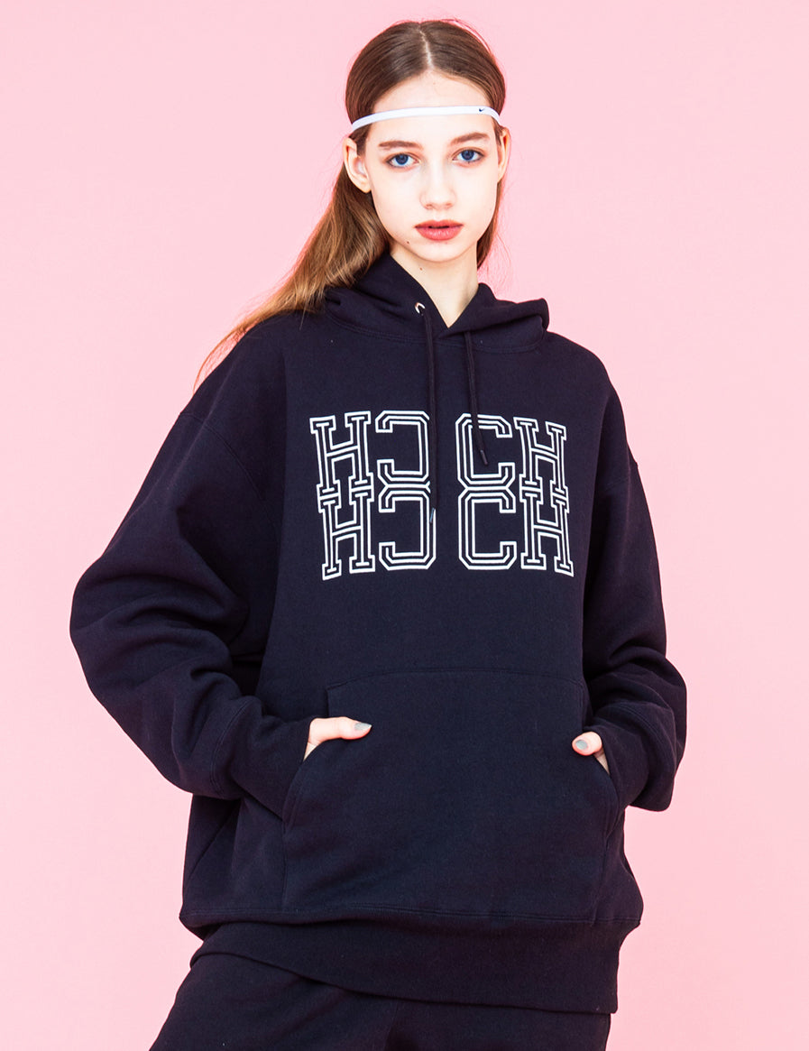 MONOGRAM HOODIE (BLACK) - CandyHoop
