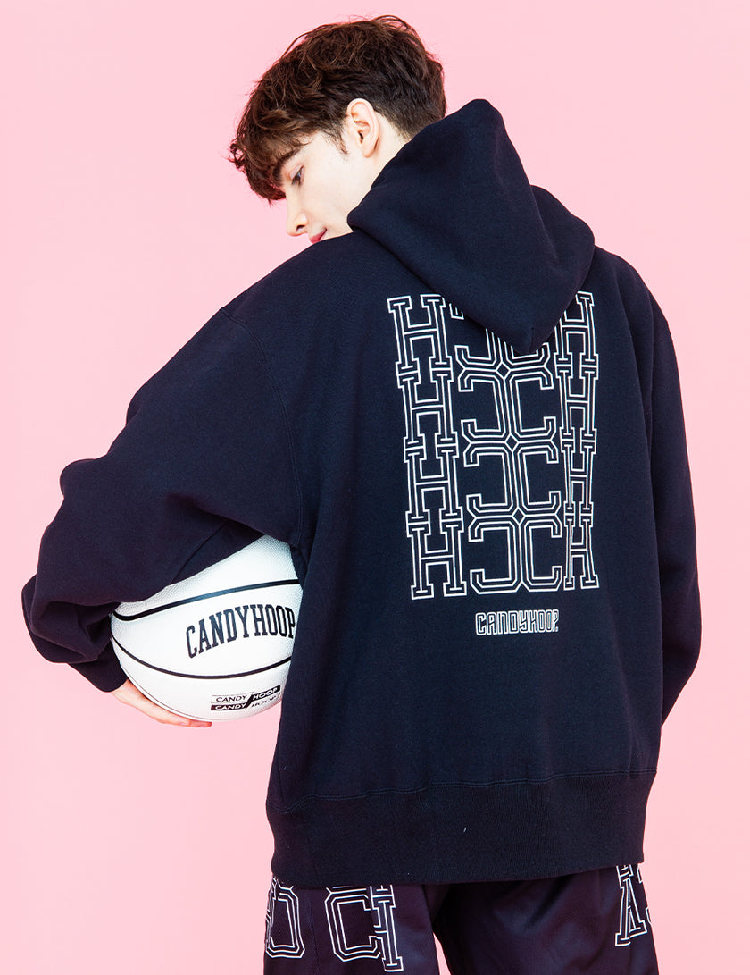 MONOGRAM HOODIE (BLACK) - CandyHoop
