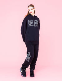 MONOGRAM SWEAT PANTS (BLACK) - CandyHoop