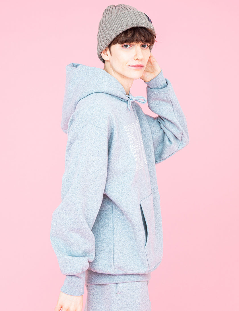 MONOGRAM HOODIE (GRAY) - CandyHoop