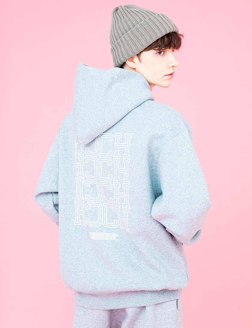 MONOGRAM HOODIE (GRAY) - CandyHoop
