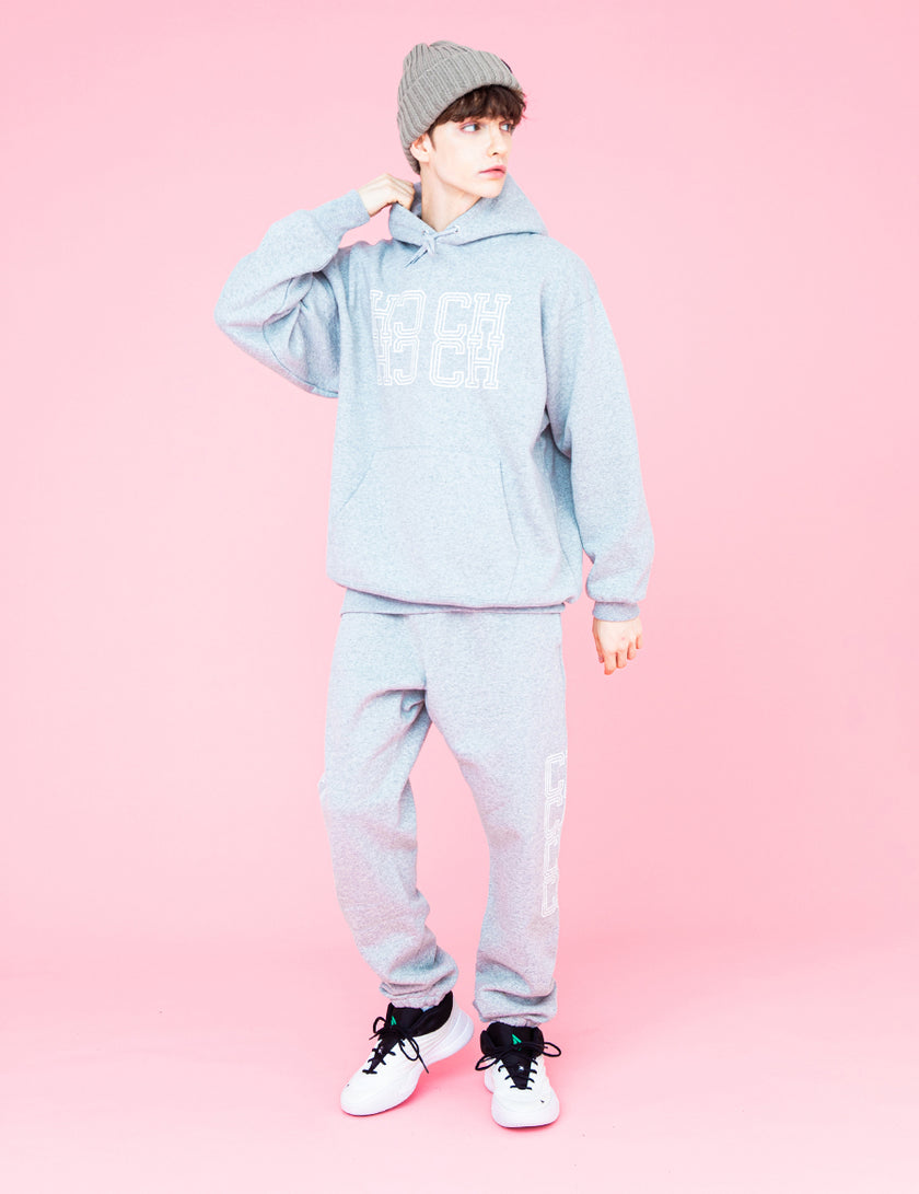 MONOGRAM HOODIE (GRAY) - CandyHoop