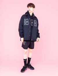 MONOGRAM COACH JACKET (BLACK)
